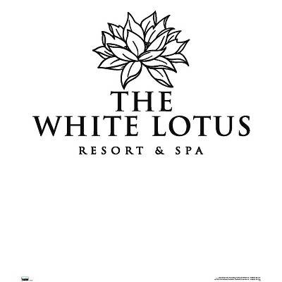 Trends International The White Lotus - Black And White Logo Framed Wall ...