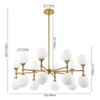 Rennnsan Herdris 33"W 16-Light Tiered Bubble Milk Glass Classic Dimmable Chandelier - 3 of 4