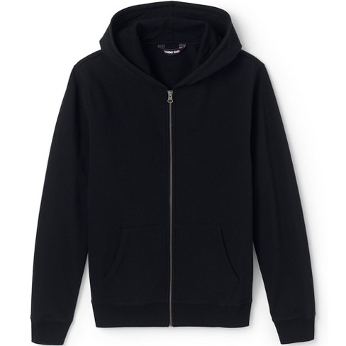 Black xcx plain zip up hoodie