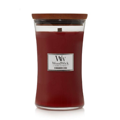 Woodwick Cinnamon Chai Large Jar Candle Dark Orange 21.5oz : Target