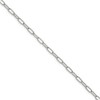 Chisel Stainless Steel Polished Elongated Open Link Paperclip15" with 2" extension Necklace - 3 of 4