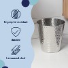 happimess Axel Modern Minimalist Hammered Steel 2-Gallon Wastebasket - 3 of 4