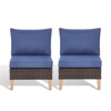 Gymojoy 3PCS Outdoor Patio Sectional Sofa Wicker Sofa Rattan & Wicker Modern Modular Sofa - 3 of 4