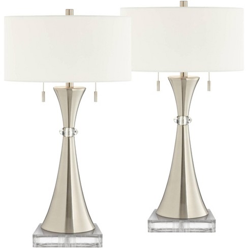 360 Lighting Rachel Modern Table Lamps Set Of 2 With Square Riser 29 1/ ...