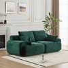 Whisen Modern Memory Foam Compressed Chaise Longue with Movable Ottoman Corduroy Fabric - 2 of 4