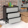 3 Drawers Tool Cart on Wheels,Heavy Duty Cart Rolling Tool Box,Metal Storage Cabinet,Drawers Rolling Tool Trolley for Garage,Repair Shop - 3 of 4