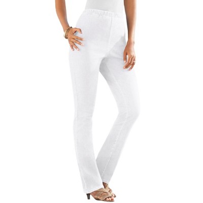 Roaman's Women's Plus Size Petite Straight Leg Comfort Stretch Jean