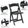 Emma and Oliver Set of 4 800 lb Weight Capacity Indoor/Outdoor Resin Folding Chairs - 4 of 4