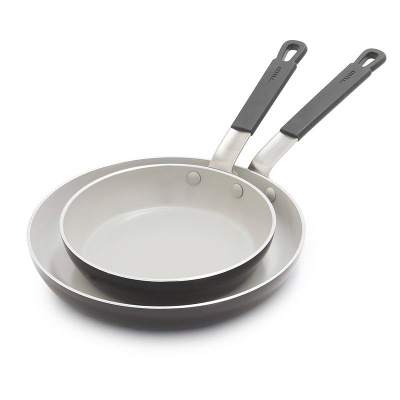 Graphite Gray 2-Piece Ceramic Nonstick Aluminum Fry Pan Set
