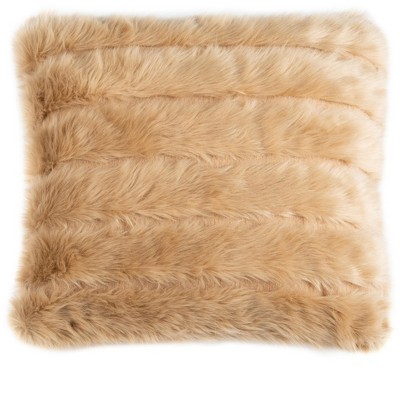 Genevra Fur Pillow - Brown - 20" x 20" - Safavieh