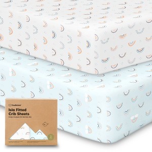 KeaBabies 2pk Isla Fitted Crib Sheets for Boys, Girls, Baby Crib Sheet, Fits Standard Nursery Crib Mattresses - 1 of 4