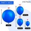 PartyWoo Balloons Royal Blue Dark Matte 18 12 10 5 Inch 142 pcs - 4 of 4