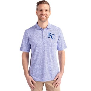 Kansas City Royals Cutter & Buck Virtue Eco Pique Botanical Print Recycled Mens Polo - 1 of 1