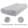Mugetu Gel Filled Memory Foam Pillow-Neck Support for Back and Side Sleepers - Gray - 2 of 4