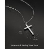 Molenia Moissanite Cross Necklace for Women, 925 Sterling Silver Faith Jewelry Religious Christmas Birthday Baptism Confirmation First Communion Gift - 4 of 4