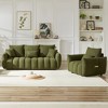 Kumasinova Premium Teddy Fleece Lounge Chair, Plush Single Sofa Chair with Pillow, Sturdy Wood Frame, Upholstered Couches for Living Room - 3 of 4