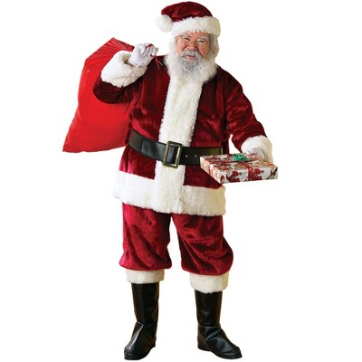 Rubies Costumes Men's Crimson Regency Plush Santa Suit One Size Fits ...