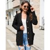 Coolmee Women Cable Knit Cardigan Sweater V Neck Button Down Cardigan with Pocket Sweater Coat for Fall Winter - 3 of 4