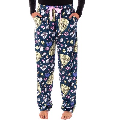 Disney Princess Women's Beauty And The Beast Smooth Fleece Pajama Pants  (XL) Blue