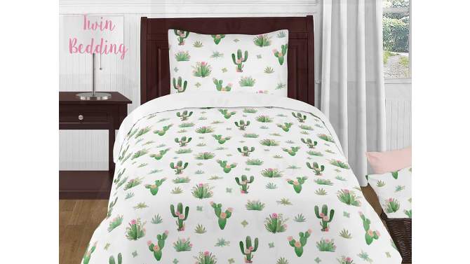 Sweet Jojo Designs Girl 5-in-1 Multi Use Baby Nursing Cover Cactus Floral Pink Green and White, 2 of 3, play video