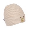 Pokemon Ribbed Knit, Embroidered Pikachu On Natural Cuff Beanie - 3 of 4