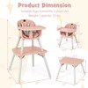 Infans 4 in 1 Baby High Chair Convertible Toddler Table Chair Set w/ PU Cushion - 2 of 4