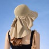 Anna-Kaci Womens Mesh Panel Wide Brim Sun Hat with Back Flap UV Protection and Tie Detail for Outdoor Activities - 2 of 4