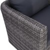 vidaXL Classy Gray Patio Chair- Suitable for Outdoor Use, Easy Assembly, Poly Rattan & Steel Frame, Comes with Cushion and Pillow - 4 of 4