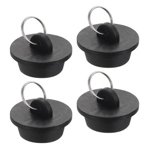 Unique Bargains Rubber Bathtub Sink Drain Stoppers with Hanging Ring 4 Pcs - 1 of 4