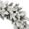 Christmas Shadow Woods Flocked Spruce 24in Wreath, Pre-Lit 30 Warm White LED Lights, 110 PE/PVC Tips, Plug in - 3 of 4