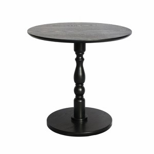 SEVOBAL End Tables Round Wooden Side Table with Stable Base and Elegant Connectors for Living Room Bedroom , Antique Black, 25.98"*29.72"*5.12" - 1 of 4