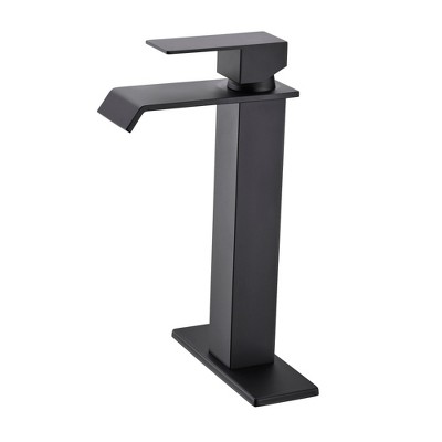 ALEXOUN  Waterfall Spout Bathroom Faucet,Single Handle Bathroom Vanity Sink Faucet