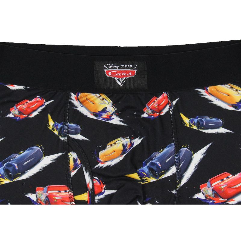 Disney Mens' Cars Lightning McQueen Tag-Free Boxers Underwear Boxer Briefs Black, 3 of 4