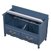 Infurnic Decorative Storage Cabinets Shoe Bench with Removable Cushion, Hidden Storage for Entrance and Living Room, Navy Blue, 42"*17.5"*29.9" - 4 of 4