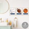 Big Dot of Happiness Go, Fight, Win - Sports - Unframed Wash, Brush, Flush - Bathroom Wall Art - 8 x 10 inches - Set of 3 Prints - 2 of 4