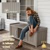 Syemin Shoe Racks Shoe Storage Cabinet Waterproof UV-Resistant Entryway Storage Bench Indoor Outdoor Shoe Organizer, Grey, 46.85"*17.32"*17.91" - 3 of 4