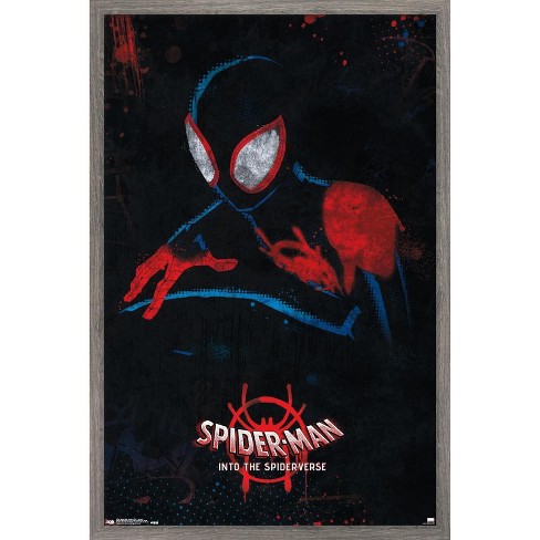 Trends International Marvel Spider-man - Into The Spider-verse - Shadow  Framed Wall Poster Prints Barnwood Framed Version 