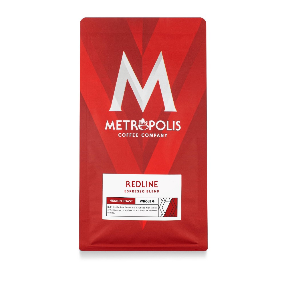 Photos - Coffee Metropolis Redline Espresso Medium Dark Roast Whole Bean  - 10.5oz 