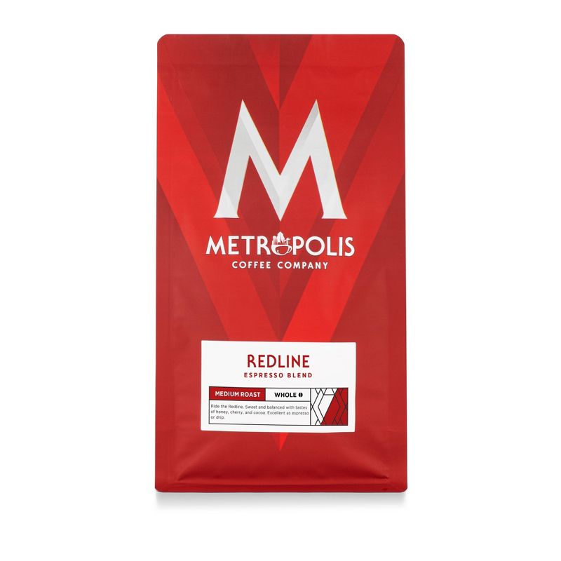 Metropolis Redline Espresso Medium Dark Roast Whole Bean Coffee - 10.5oz, 1 of 5
