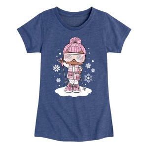 Girls' - Lol Surprise! - Snowbunny And Snowflakes Fitted Short Sleeve Graphic T-Shirt - 1 of 4