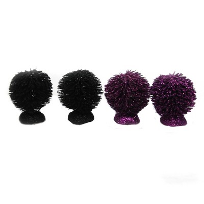 Department 56 Accessory 2.0" Halloween Glittered Shrubs Sisal  -  Decorative Figurines