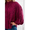 Women's Jayne Lace Bubble Sleeve Blouse - Fate - 2 of 3