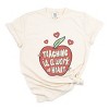 Simply Sage Market Teaching Is A Work Of Heart Apple Garment Dyed Tee - XL - Ivory - 2 of 4
