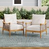 Christopher Knight Home Amos Outdoor Woven Rope Acacia Wood Club Chair with Thick Cushion (Set of 2) - 2 of 4