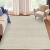 Washable Indoor Modern Area Rug for Living Room Bedroom, Geometric Stripped Lines Print Floor Carpet for Dining Room Home Office - 2 of 4