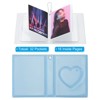 Unique Bargains Mini Love Heart PVC Material Photocard Binder Album with 32 Pockets 4.3"x3.3" - 3 of 4