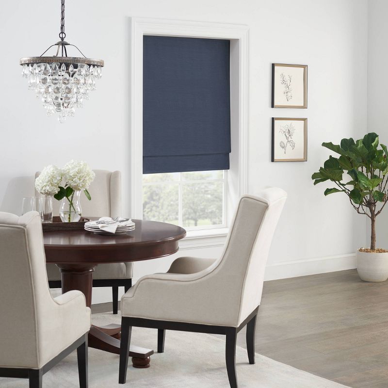 Faux Silk 100% Total Blackout Cordless Roman Blind and Shade - Eclipse, 4 of 8