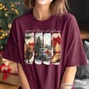 Small Town Christmas T‑Shirt, Highland Cow Rustic Western Cowgirl Holiday Tee Maroon L - 4 of 4