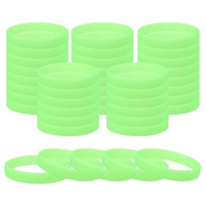 Unique Bargains Sports Party Games Fashion Silicone Glow in the Dark Bracelet 60 Pcs - 1 of 4