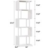 HDZNVF 6 Tier S Shaped Bookshelf, White - 3 of 4